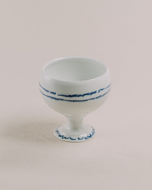 Large Goblet - Blue Doodle